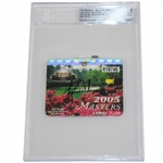 Tiger Woods Signed 2005 Masters SERIES Badge #R19746 BGS Auto Grade 10