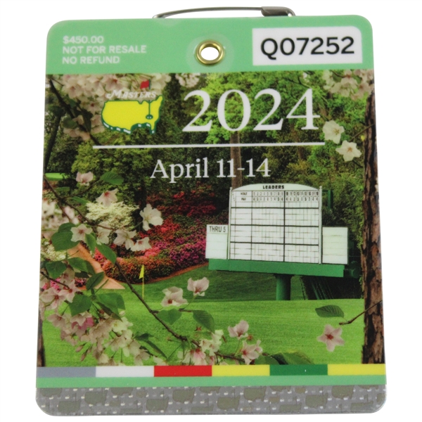 2024 Masters Tournament SERIES Badge #Q07252 - Scottie Scheffler Winner