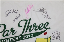 Multi Signed 2013 Masters Tournament Par Three Contest Embroidered Flag JSA ALOA
