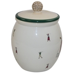 Golf Themed Cookie Jar With Lid