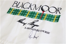 Gary Player Signed Blackmoor - A Signature Course Embroidered Flag JSA ALOA