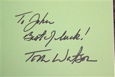 Tom Watson Signed 'Getting Up and Down' Book JSA ALOA