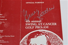 Gene Littler Signed 1975 Swing At Cancer Pairing Sheet JSA ALOA