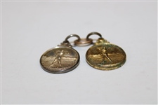 Pair of Undated Pre-Swing Golfer Medallions