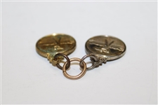 Pair of Undated Pre-Swing Golfer Medallions