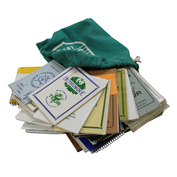 Lot of 33 1990’s BEN HOGAN Tour & NIKE Tour Player-Issued Professional Course Yardage Books