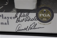 Arnold Palmer Signed PGA Poster with Dad Deke - Framed JSA ALOA