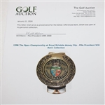1998 The Open Championship at Royal Birkdale Money Clip - PGA President Will Mann Collection