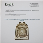1994 PGA Championship at Southern Hills Money Clip - PGA President Will Mann Collection