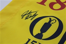 John Daly Signed 2023 OPEN Championship at Royal Liverpool Screen Flag JSA ALOA