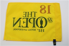 John Daly Signed 2023 OPEN Championship at Royal Liverpool Screen Flag JSA ALOA