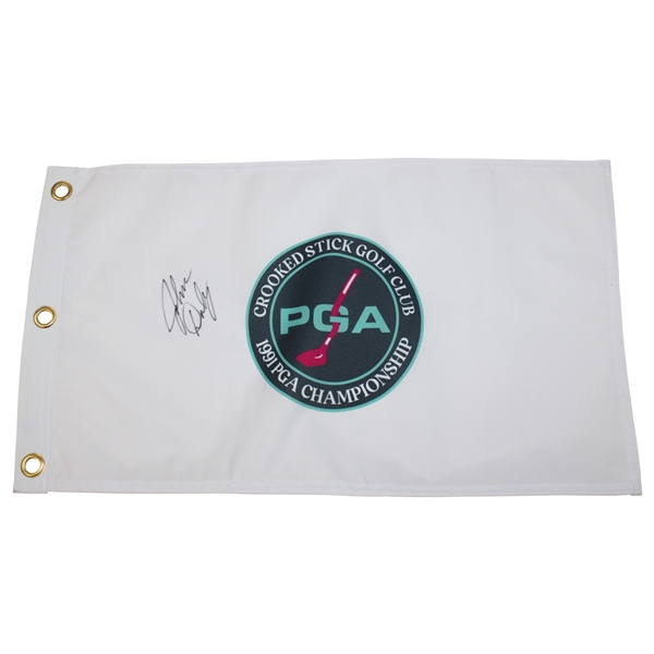 John Daly Signed 1991 PGA Championship at Crooked Stick White Flag JSA ALOA