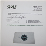 John Daly Signed 1991 PGA Championship at Crooked Stick White Flag JSA ALOA