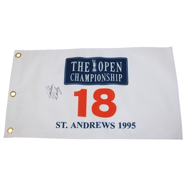 John Daly Signed 1995 OPEN Championship at St. Andrews White Flag JSA ALOA