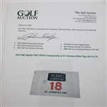 John Daly Signed 1995 OPEN Championship at St. Andrews White Flag JSA ALOA