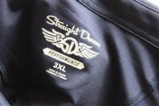 John Daly Signed Personal Straight Down Blue Performance 3XL Shirt w/Sponsors JSA ALOA