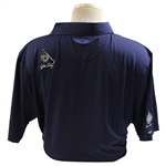 John Daly Signed Personal Straight Down Blue Performance 3XL Shirt w/Sponsors JSA ALOA