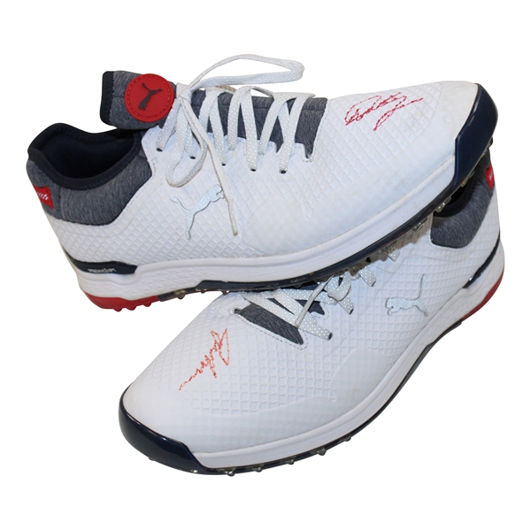 John Daly Signed Puma ProadApt White/Silver Golf Shoes JSA ALOA
