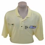 John Daly Signed Personal Chevrolet Yellow Polo 3XL Golf Shirt w/Sponsors JSA ALOA