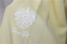 John Daly Signed Personal Chevrolet Yellow Polo 3XL Golf Shirt w/Sponsors JSA ALOA