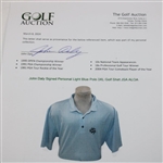 John Daly Signed Personal Light Blue Polo 3XL Golf Shirt  JSA ALOA