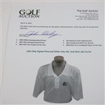 John Daly Signed Personal White Polo 4XL Golf Shirt JSA ALOA