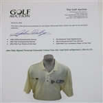 John Daly Signed Personal Chevrolet Yellow Polo 3XL Golf Shirt w/Sponsors JSA ALOA