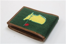 2024 Masters Tournament Logo Berckmans Place Green Hand-Stitched Needlepoint Wallet in Original Box 