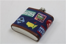 2024 Masters Tournament Logo Masters Badge Hand-Stitched Needlepoint Flask in Original Box