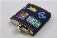2024 Masters Tournament Logo Masters Badge Hand-Stitched Needlepoint Flask in Original Box