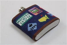 2024 Masters Tournament Logo Masters Badge Hand-Stitched Needlepoint Flask in Original Box