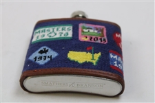 2024 Masters Tournament Logo Masters Badge Hand-Stitched Needlepoint Flask in Original Box