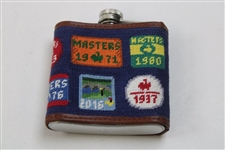 2024 Masters Tournament Logo Masters Badge Hand-Stitched Needlepoint Flask in Original Box