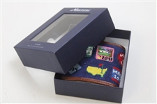 2024 Masters Tournament Logo Masters Badge Hand-Stitched Needlepoint Flask in Original Box