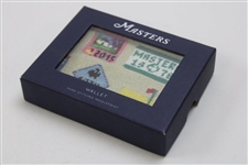 2024 Masters Tournament Logo Masters Badge Hand-Stitched Needlepoint Wallet in Original Box