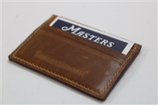 2024 Masters Tournament Logo Navy Hand-Stitched Needlepoint CC Wallet in Original Box