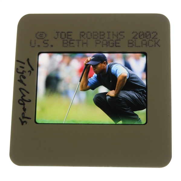Tiger Woods Color Photo Negative - Joe Robbins 2002 Us Beth Page Black 