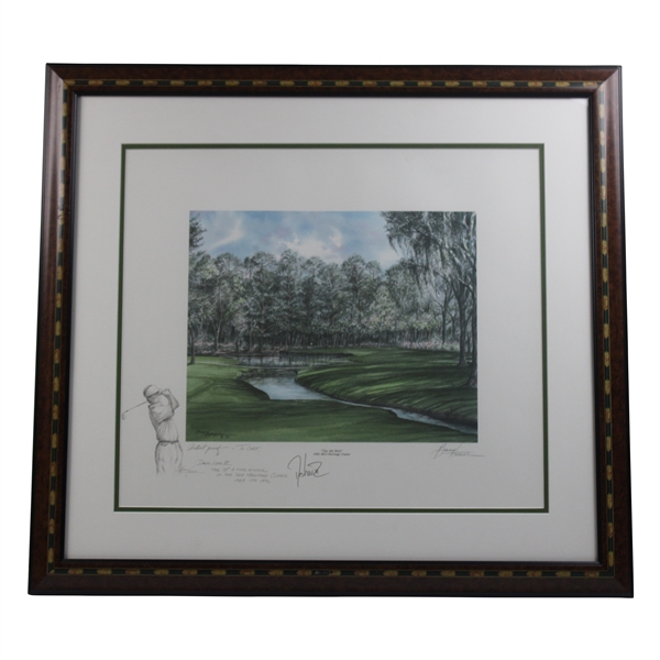 Davis Love III Signed AP The 4th Hole 1992 MCI Heritage Classic - Framed JSA ALOA