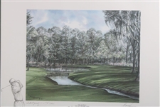 Davis Love III Signed AP 'The 4th Hole' 1992 MCI Heritage Classic - Framed JSA ALOA