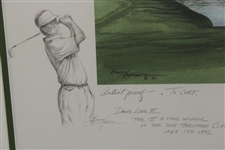 Davis Love III Signed AP 'The 4th Hole' 1992 MCI Heritage Classic - Framed JSA ALOA