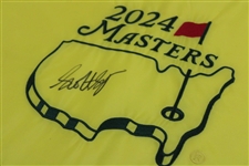Scottie Scheffler Signed 2024 Masters Tournament Embroidered Flag JSA ALOA