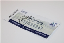 Xander Schauffele Signed 2024 PGA Championship Final Rd Sunday Ticket JSA ALOA