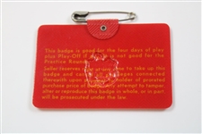1972 Masters Tournament SERIES Badge #2798 - Jack Nicklaus Win