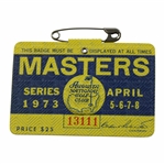 1973 Masters Tournament SERIES Badge #13111 - Tommy Aaron Win