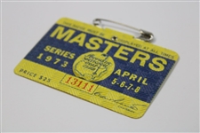 1973 Masters Tournament SERIES Badge #13111 - Tommy Aaron Win