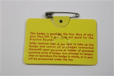 1975 Masters Tournament SERIES Badge #11305 - Jack Nicklaus Win