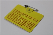 1975 Masters Tournament SERIES Badge #11305 - Jack Nicklaus Win
