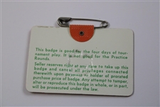 1977 Masters Tournament SERIES Badge #15413 - Tom Watson Win