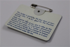 1979 Masters Tournament SERIES Badge #2054 - Fuzzy Zoeller Win