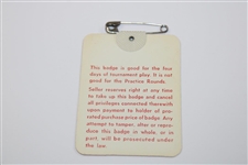 1981 Masters Tournament SERIES Badge #29 - Low Number - Tom Watson Win